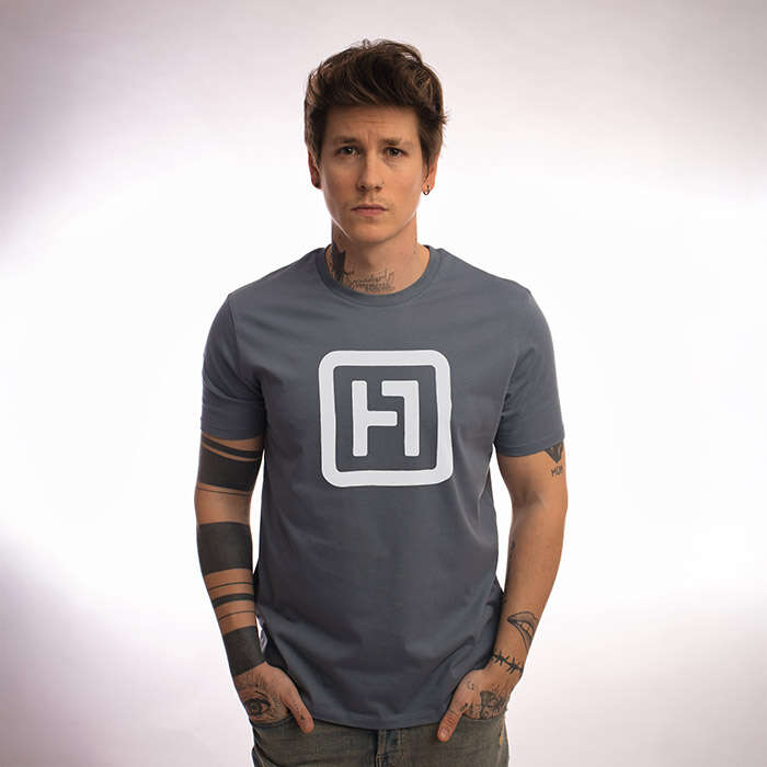 IKON LOGÓ SZÜRKE PÓLÓ